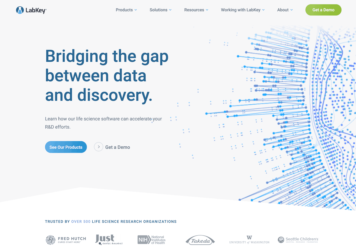 The LabKey home page on a laptop